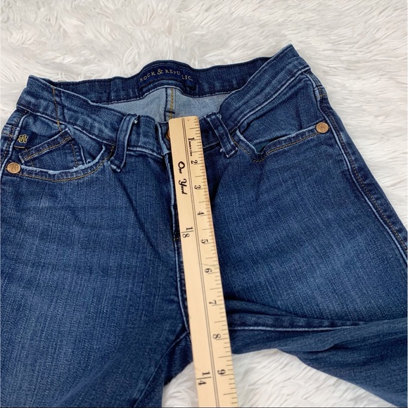 Rock & Republic women's boot cut jeans blue low rise - Picture 4 of 8